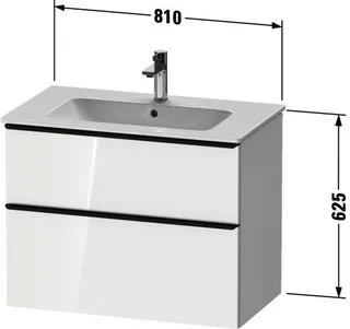Duravit D-Neo WTU,233683,AZ,1,SBK:1,Gr:Bronze 810x462x625mm,Wandh,Weiß Hochglanz,Dek. – Bild 2