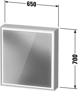 Duravit L-Cube SPS 650x155x700mm, Türanschlag R, Weiß – Bild 4