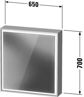 Duravit L-Cube SPS 650x155x700mm, Türanschlag R, Weiß – Bild 5