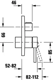 Duravit Circle Einheb. Brausemischer UP,Rund Umstellvent.,Kermikmischsys., Chrom HG – Bild 2
