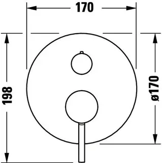 Duravit Circle Einheb. Brausemischer UP,Rund Umstellvent.,Kermikmischsys., Chrom HG – Bild 4