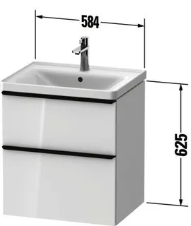 Duravit D-Neo WTU,236760,AZ,1,SBK:1,Gr:Edelst 584x452x625mm,Wandh,Weiß Hochglanz,Dek. – Bild 2