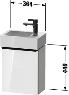 Duravit D-Neo WTU,Wdh,Tür:1,TA:RE,Gr:Dia.Schw 364x222x440mm,Weiß Matt,Dekor – Bild 2