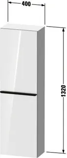 Duravit D-Neo HHS,Tür:1,TA:LI,Gr:Dia.schwarz 400x240x1320mm,Nussbaum Dunkel Matt,Dek – Bild 2