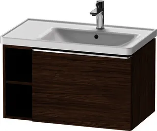 Duravit D-Neo WTU,Wdh,AZ:1,Fä.LI:2,Gr:Chrom 784x452x440mm,Nussbaum Dunkel Matt,Dekor