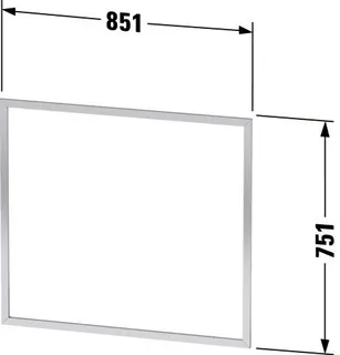 Duravit L-Cube E.ra 850x10x751mm, Weiß – Bild 3