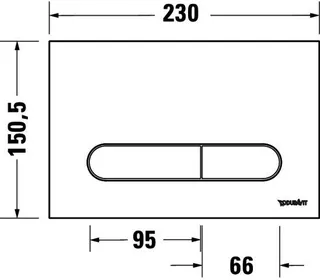 Duravit DuraSys Betät.-Pl.mech.f. WC Beta 100 Dual Flush,Aufgesetzt,Schwarz Matt – Bild 3
