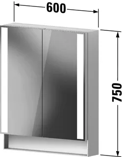 Duravit Qatego SPS,Tür:2,m.In-Bel,STD-Typ:F Wd-Mont. 600x155x750mm,Graph.Matt,Dek – Bild 3