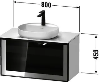 Duravit Vitrium Kons.WTU,Wdh,Ausz:1,Grl:Graph 800x420x459mm,F:Graph.Matt,K:Graph.Matt – Bild 2