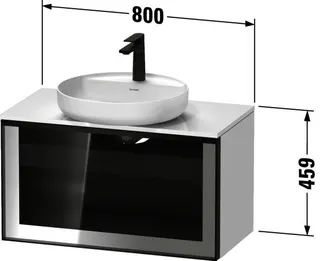 Duravit Vitrium Kons.WTU,Wdh,Ausz:1,Grl:Graph 800x420x459mm,F:Graph.Matt,K:Graph.Matt – Bild 3