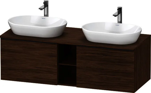Duravit D-Neo,Kons-WTU,B,AZ:2,Fä:2,Gr:D.Schw. 1400x550x459mm,Wdh,Nussb.Dunkel Matt,Dek