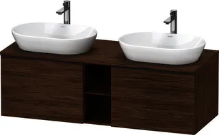 Duravit D-Neo,Kons-WTU,B,AZ:2,Fä:2,Gr:D.Schw. 1400x550x459mm,Wdh,Nussb.Dunkel Matt,Dek