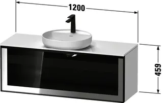 Duravit Vitrium Kons-WTU,Wdh,Asz:1,Grl.Graph. 1200x420x459mm,Eiche Schwarz Matt,Dekor – Bild 2