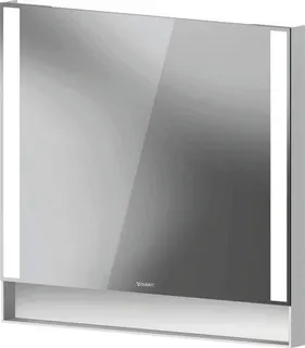 DU Qatego Spiegel,mit Beleuchtung,Wdhg, Wandmontage 800x65x750mm,Weiß Matt