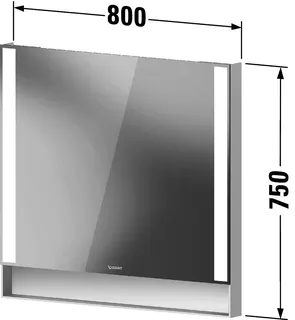 Duravit Qatego Spiegel,mit Beleuchtung,Wdhg, Wandmontage 800x65x750mm,Weiß Matt – Bild 3