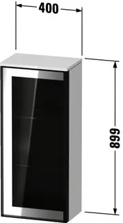 Duravit Vitrium,HS,TA:LI,Graphit Matt Dekor 400x262x899mm,FR:Parsolg./Grl:Graphit,IB – Bild 2