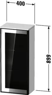Duravit Vitrium,HS,TA:LI,Graphit Matt Dekor 400x262x899mm,FR:Parsolg./Grl:Graphit,IB – Bild 3