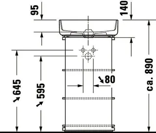Duravit Wh Tu WTU bo Rd. 410x410x751 Wß Semt H MDF of Fä 3 Stl. Fü Wa 1 M Glojp – Bild 3