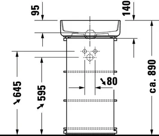 Duravit Wh Tu WTU bo Rd. 410x410x751 Wß Semt H MDF of Fä 3 Stl. Fü Wa 1 M Glojp – Bild 4