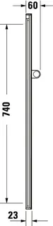 Duravit Brausestange 810 mm Chrom HG – Bild 5