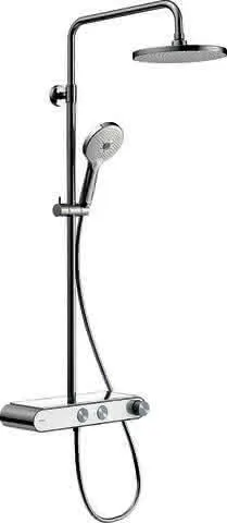 Duravit Duschsyst.Shelf 1050 MinusFlow Brausethermostat, Chrom Weiß Hochglanz