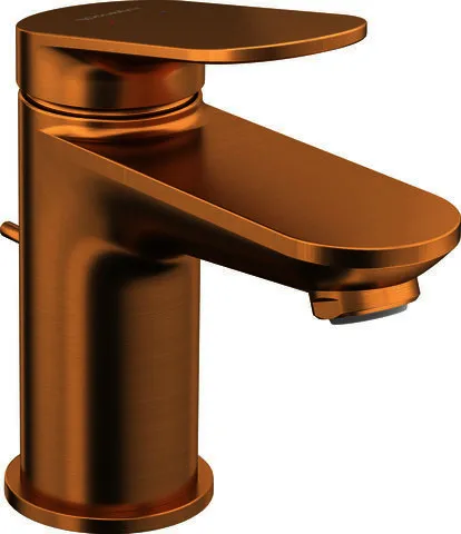 Duravit Wave Einhebel-Waschtisch-Mischer S mit Zugstange, Bronze Gebürstet