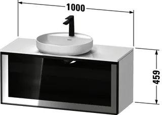 Duravit Vitrium Kons.WTU,Wdh,Ausz:1,Grl:Graph 1000x420x459mm,m.IB,Eiche Schw.Matt,Dek. – Bild 2