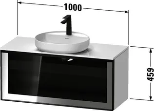 Duravit Vitrium Kons.WTU,Wdh,Ausz:1,Grl:Graph 1000x420x459mm,m.IB,Eiche Schw.Matt,Dek. – Bild 3