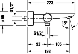 Duravit Wave Wannenthermostat Aufputz Thermostatkart.,Ab-Umstellvent,Chrom HG – Bild 5