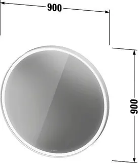Duravit Vitrium Spiegel,Sensor Strg.Innenbel, 900x900x67mm,m.Spieg-hzg,Graph.Alum.Matt
