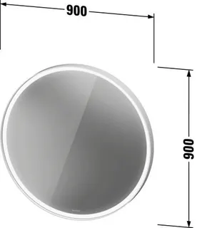 Duravit Vitrium Spiegel,Sensor Strg.Innenbel, 900x900x67mm,m.Spieg-hzg,Graph.Alum.Matt – Bild 2