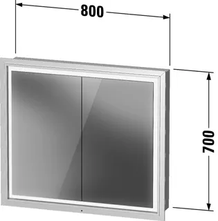 Duravit L-Cube SPS 800x155x700mm, LED, Weiß – Bild 2