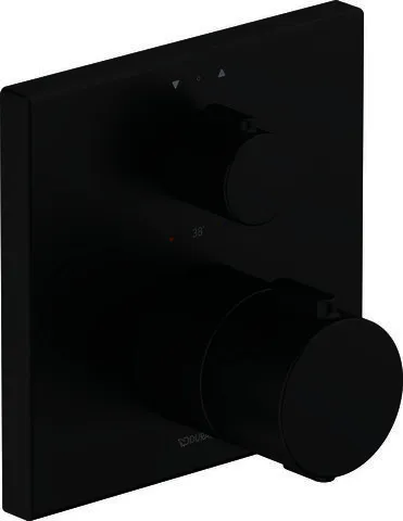Duravit Thermostat Unterputz, Eckig, Verbrauer 2, Schwarz Matt