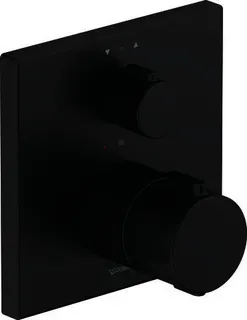 Duravit Thermostat Unterputz, Eckig, Verbrauer 2, Schwarz Matt