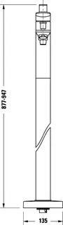 Duravit Wave Einh.-Wannenmischer,bodenst. Keramikmischsystem, Chrom HG – Bild 3