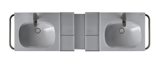 Duravit Aurena,WT 80mm,Becken RE,m.ÜL.m.HLB 1 HL,inkl.Ventil,Weiß, HygieneGlazePlus