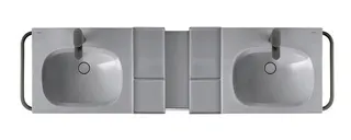 Duravit Aurena,WT 80mm,Becken RE,m.ÜL.m.HLB 1 HL,inkl.Ventil,Weiß, HygieneGlazePlus