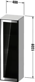 Duravit Vitrium,HHS,TA:RE,Eiche Schwarz Dekor 400x382x1339mm,FR:Parsolglas,Grl:Graphit