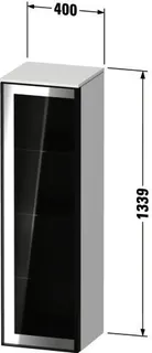 Duravit Vitrium,HHS,TA:RE,Eiche Schwarz Dekor 400x382x1339mm,FR:Parsolglas,Grl:Graphit – Bild 2
