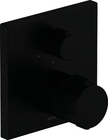 Duravit Thermostat Unterputz, Eckig, Verbrauer 1, Schwarz Matt