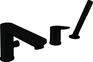 Duravit Wave 3-Loch Wannenarmatur Keramikmischsystem, Schwarz Matt