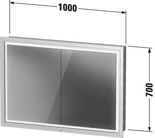 Duravit L-Cube SPS 1000x155x700mm, Türanschlag: L/R, Weiß – Bild 2