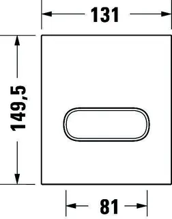 Duravit DuraSys A1 Betät.-Pl.mech. f. Urinal Aufgesetzt, Weiß – Bild 3
