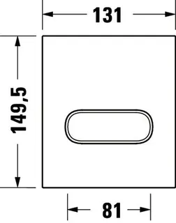 Duravit DuraSys A1 Betät.-Pl.mech. f. Urinal Aufgesetzt, Weiß – Bild 4