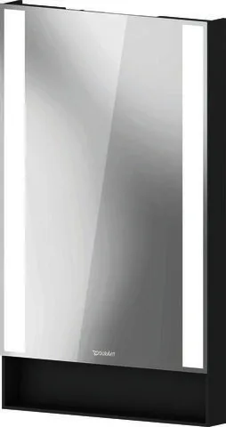 Duravit Qatego Spiegel,mit Beleuchtung,Wdhg, Wandmontage 450x65x750mm,Graphit Matt