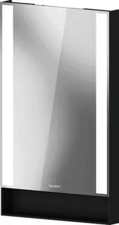 Duravit Qatego Spiegel,mit Beleuchtung,Wdhg, Wandmontage 450x65x750mm,Graphit Matt