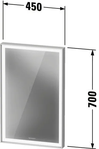 DU L-Cube Spl. 450x67x700mm, 18 W, Graphit Matt