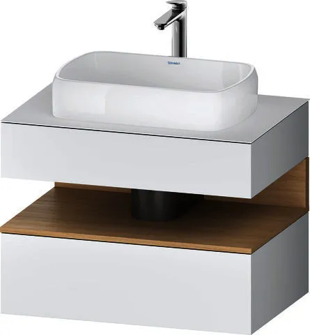 Duravit QA Kons-WTU,Wdh,800x550x600mm,1 Ausz. Weiß Matt, Ni:Natur Eiche Matt,Dekor