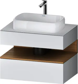 Duravit QA Kons-WTU,Wdh,800x550x600mm,1 Ausz. Ni-Bel,Weiß Matt,Ni:Natur Eiche M,Dekor