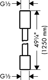 Hansgrohe Textilbrauseschlauch Axor 1250mm mit zylindrischen Muttern PRG – Bild 4